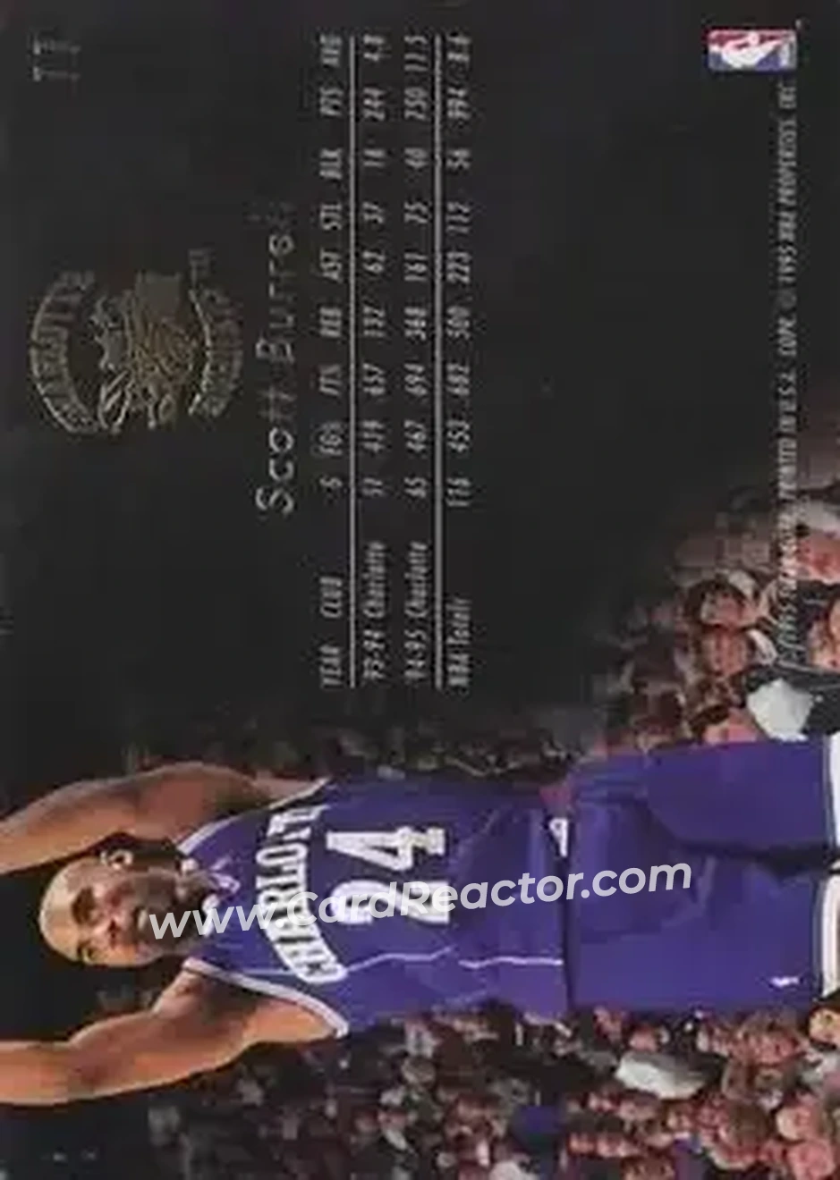 1995-96 Flair #11 - Scott Burrell - Charlotte Hornets - Back