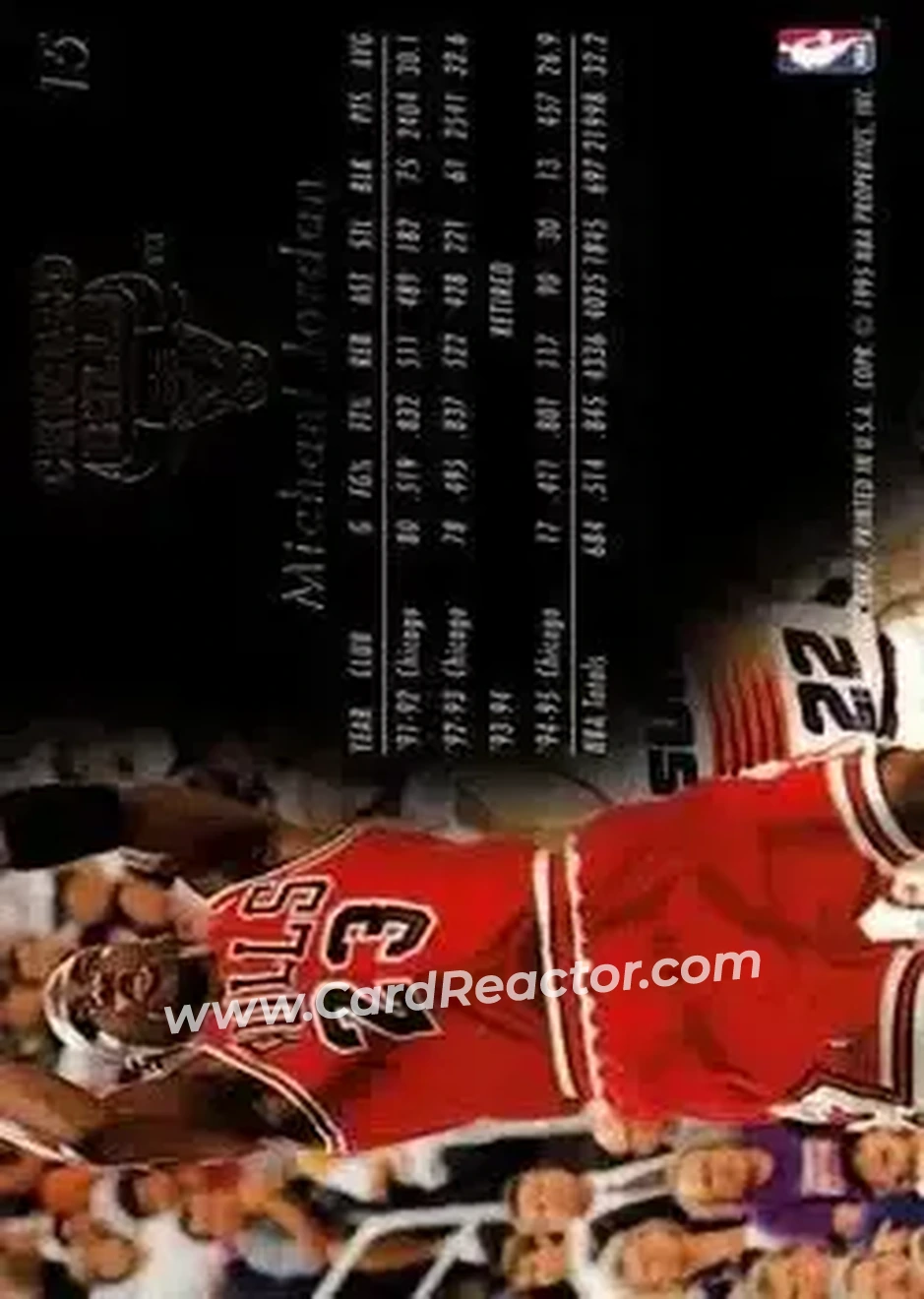 1995-96 Flair #15 - Michael Jordan - Chicago Bulls - Back