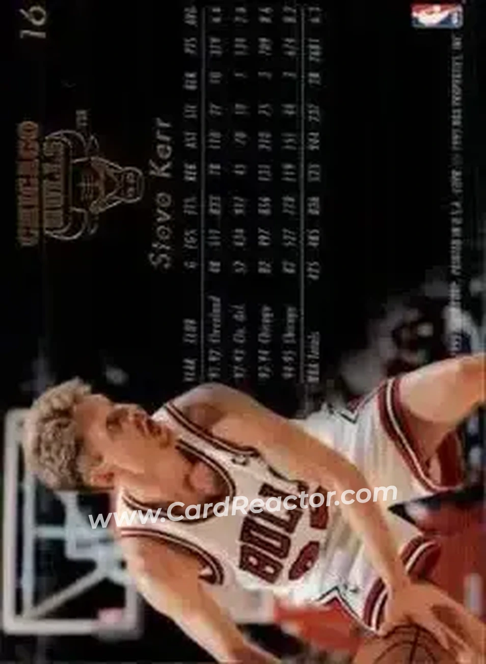1995-96 Flair #16 - Steve Kerr - Chicago Bulls - Back