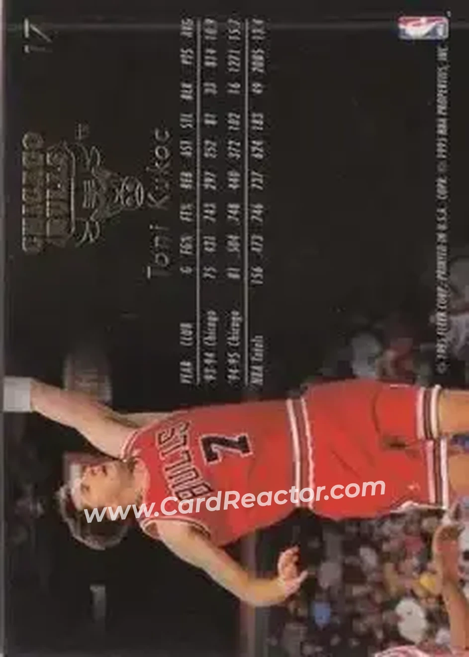 1995-96 Flair #17 - Toni Kukoc - Chicago Bulls - Back