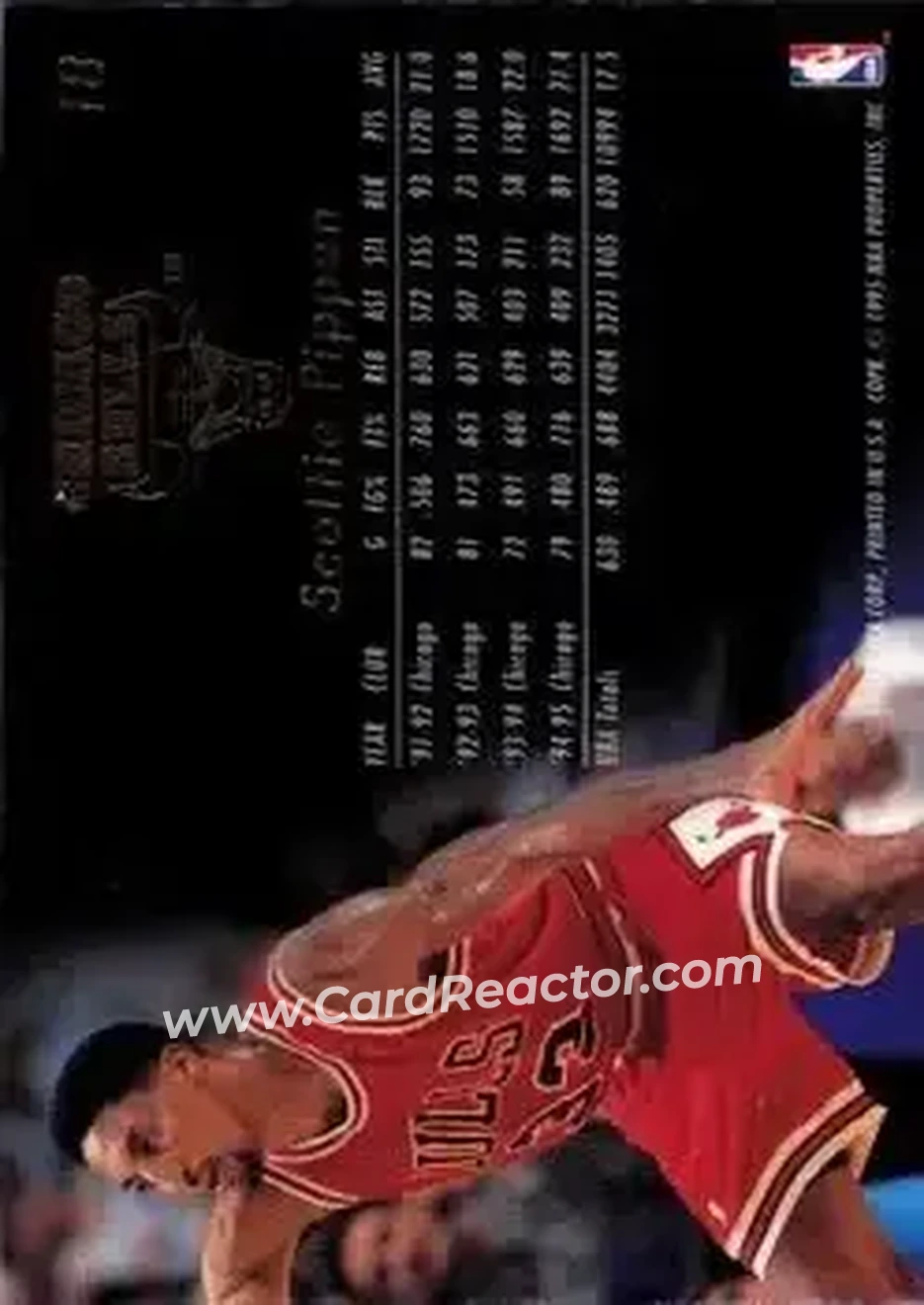 1995-96 Flair #18 - Scottie Pippen - Chicago Bulls - Back