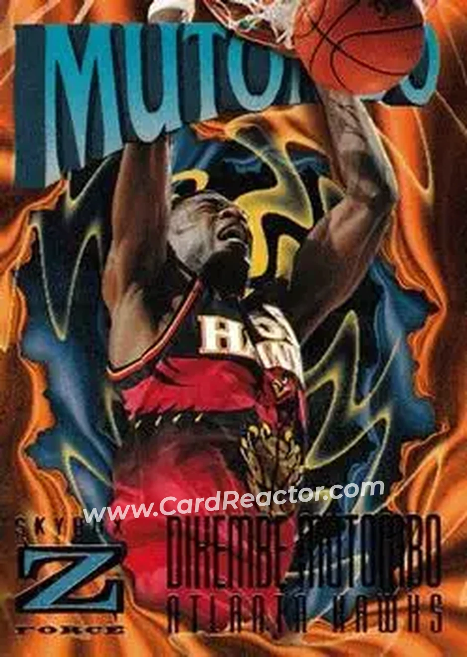 1996-97 SkyBox Z-Force #101 - Dikembe Mutombo - Atlanta Hawks - Front