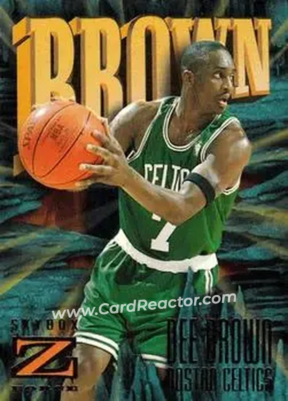 1996-97 SkyBox Z-Force #102 - Dee Brown - Boston Celtics - Front