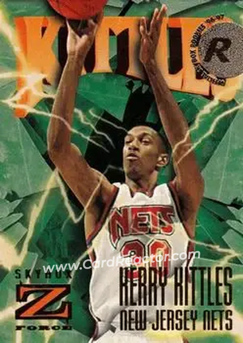 1996-97 SkyBox Z-Force #153 - Kerry Kittles - New Jersey Nets - Front