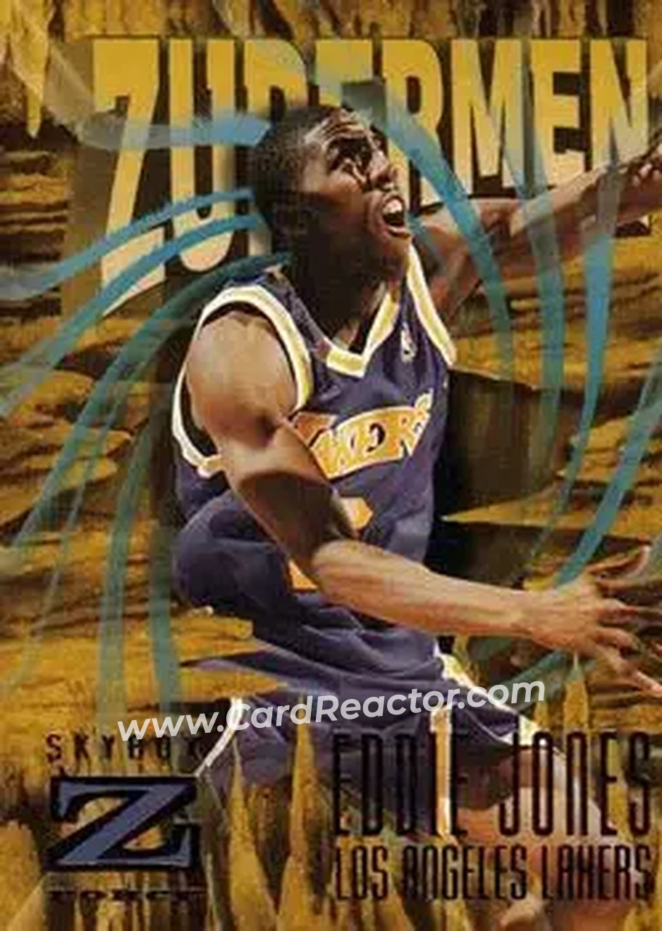 1996-97 SkyBox Z-Force #178 - Eddie Jones - Los Angeles Lakers - Front