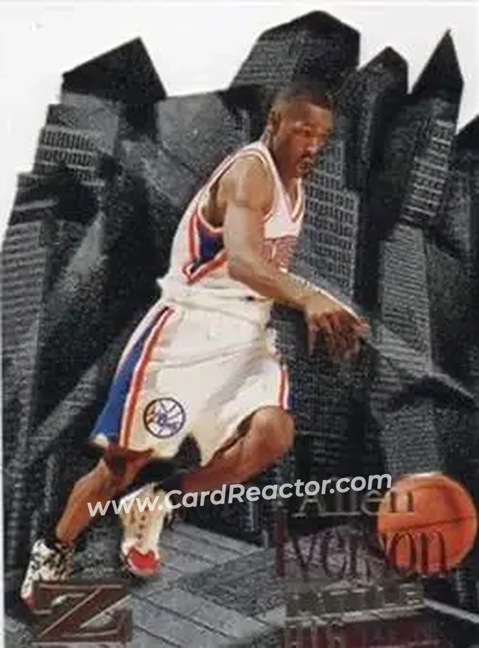 1996-97 SkyBox Z-Force - Little Big Men #5 - Allen Iverson - Philadelphia 76ers - Front
