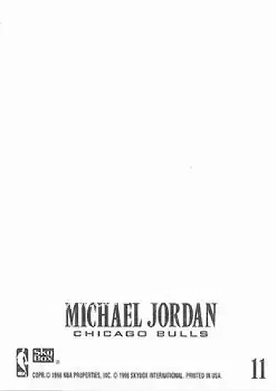 1996-97 SkyBox Z-Force - Z-Cling #11 - Michael Jordan - Chicago Bulls - Back