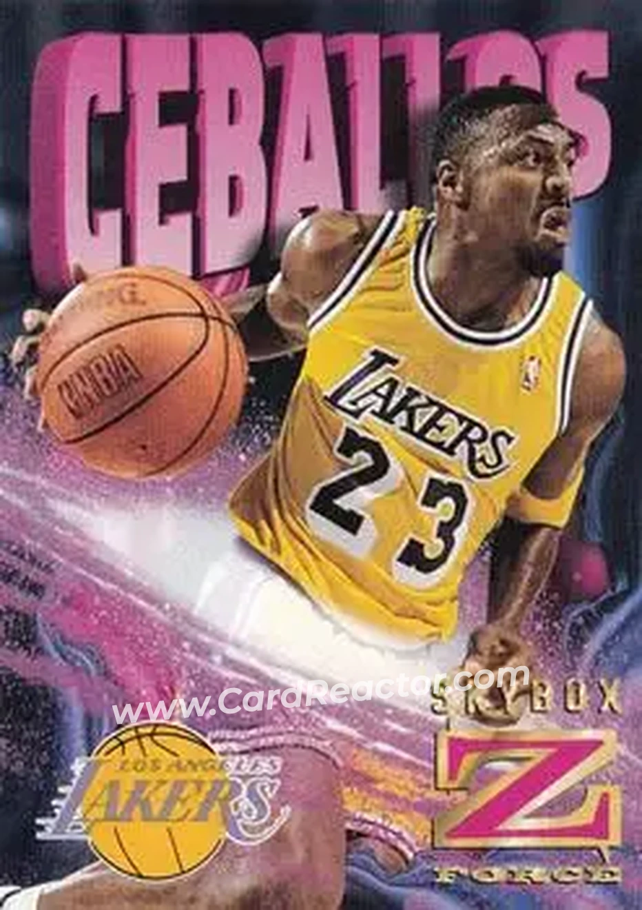 1996-97 SkyBox Z-Force - Z-Cling #43 - Cedric Ceballos - Los Angeles Lakers - Front