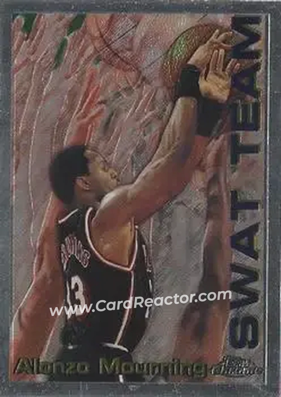1996-97 Topps Chrome - Season's Best #25 - Alonzo Mourning - Miami Heat - Front 1996-97 Topps Chrome - Season's Best #25 - Alonzo Mourning - Miami Heat - Front