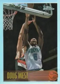 1996-97 Topps Chrome - Refractors #61R - Doug West - Minnesota Timberwolves
