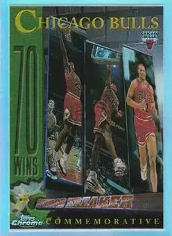 1996-97 Topps Chrome - Refractors #72R - Wins - Chicago Bulls