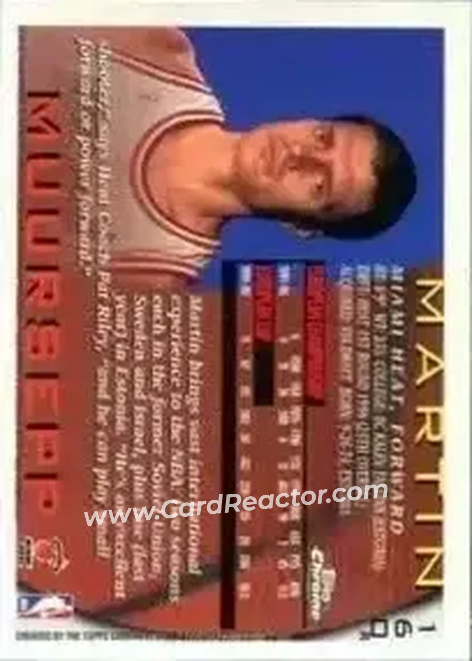 1996-97 Topps Chrome - Refractors #160R - Martin Muursepp - Miami Heat - Back