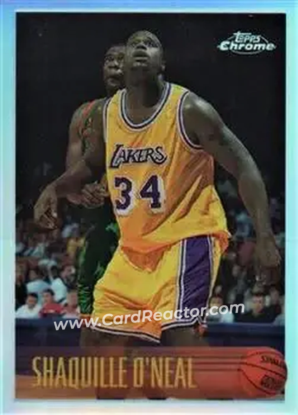 1996-97 Topps Chrome - Refractors #220R - Shaquille O'Neal - Los Angeles Lakers - Front