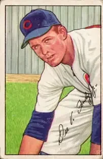 1952 Bowman #231 - Dee Fondy - Chicago Cubs