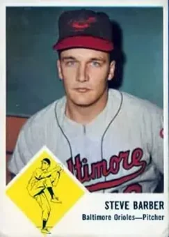1963 Fleer #1 - Steve Barber - Baltimore Orioles