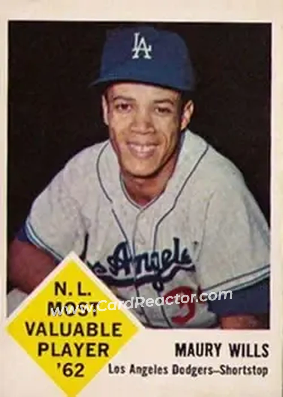 1963 Fleer #43 - Maury Wills - Los Angeles Dodgers