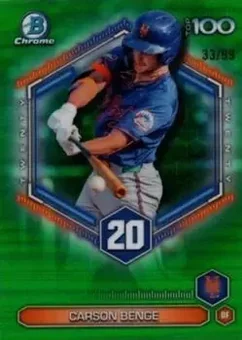 2026 Bowman - Bowman Scouts' Top 100 Green Refractors #BTP-20 - Carson Benge - New York Mets