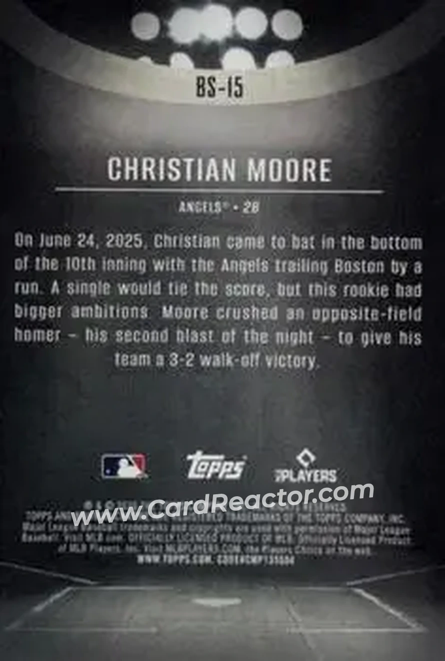 2026 Bowman - Bowman Spotlights #BS-15 - Christian Moore - Los Angeles Angels - Back