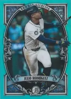 2026 Bowman - Bowman Sterling Aqua Refractor #BST-3 - Julio Rodríguez - Seattle Mariners