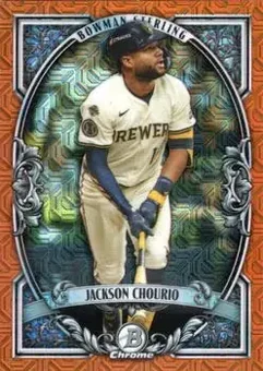 2026 Bowman - Bowman Sterling Mojo Orange Refractors #BST-1 - Jackson Chourio - Milwaukee Brewers