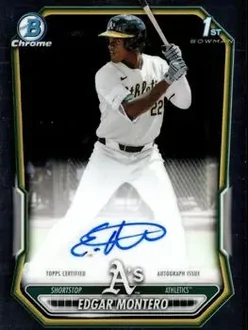 2026 Bowman - Chrome Prospect Autographs #CPA-EM - Edgar Montero - Athletics
