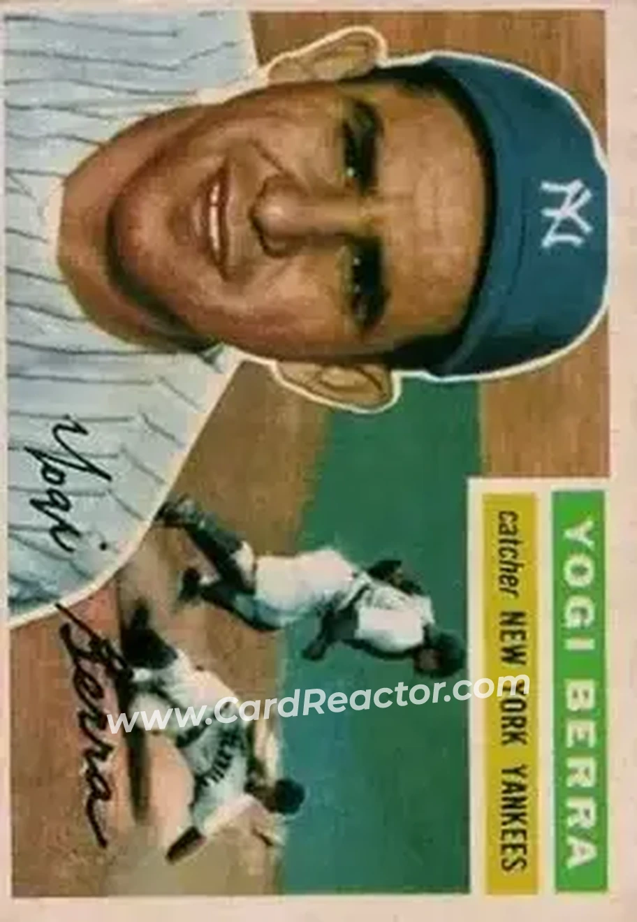 1956 Topps #110 - Larry "Yogi" Berra - New York Yankees - Front 1956 Topps #110 - Larry "Yogi" Berra - New York Yankees - Front