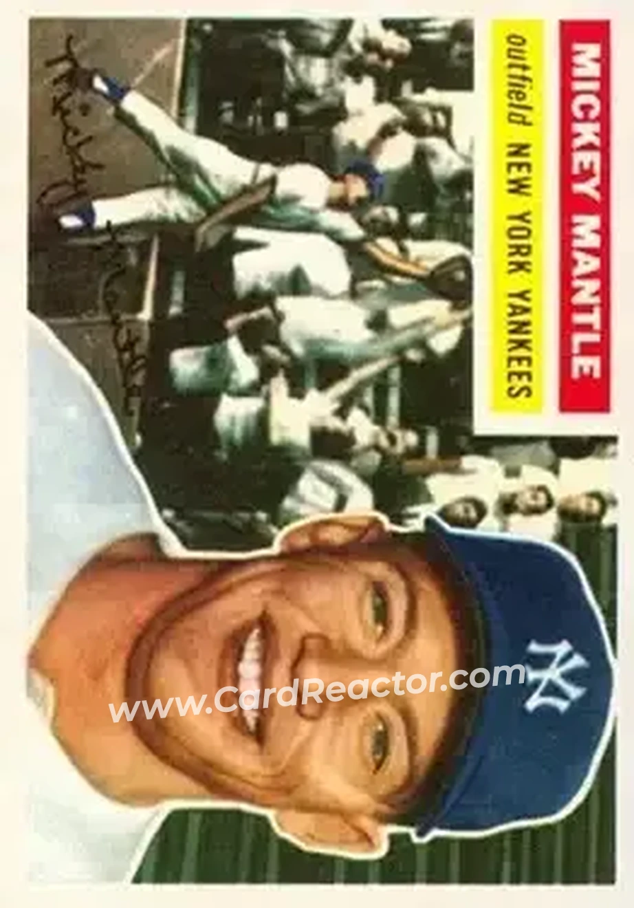 1956 Topps #135 - Mickey Mantle - New York Yankees - Front