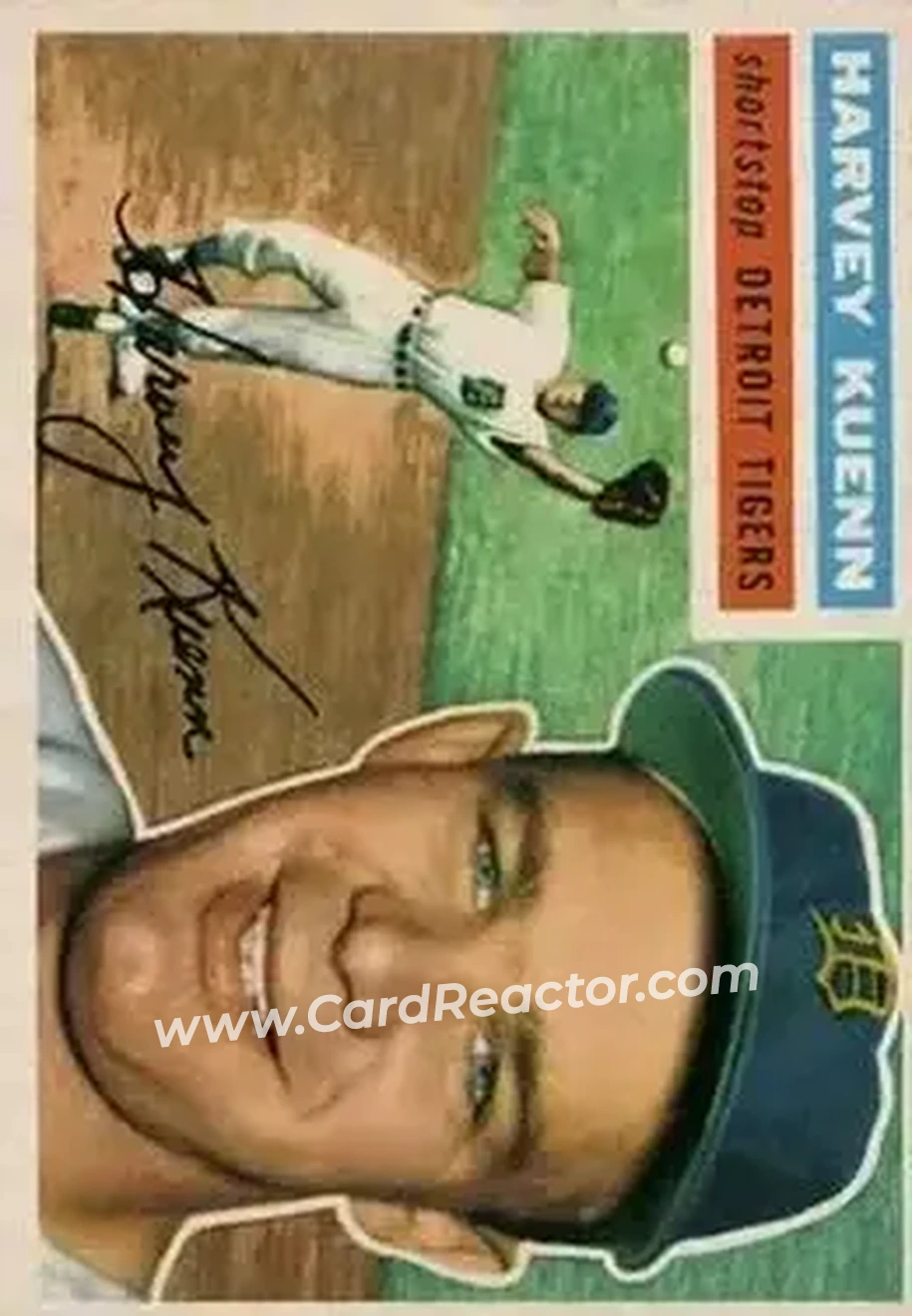 1956 Topps #155 - Harvey Kuenn - Detroit Tigers - Front