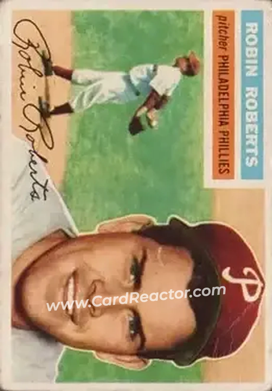 1956 Topps #180 - Robin Roberts - Philadelphia Phillies - Front