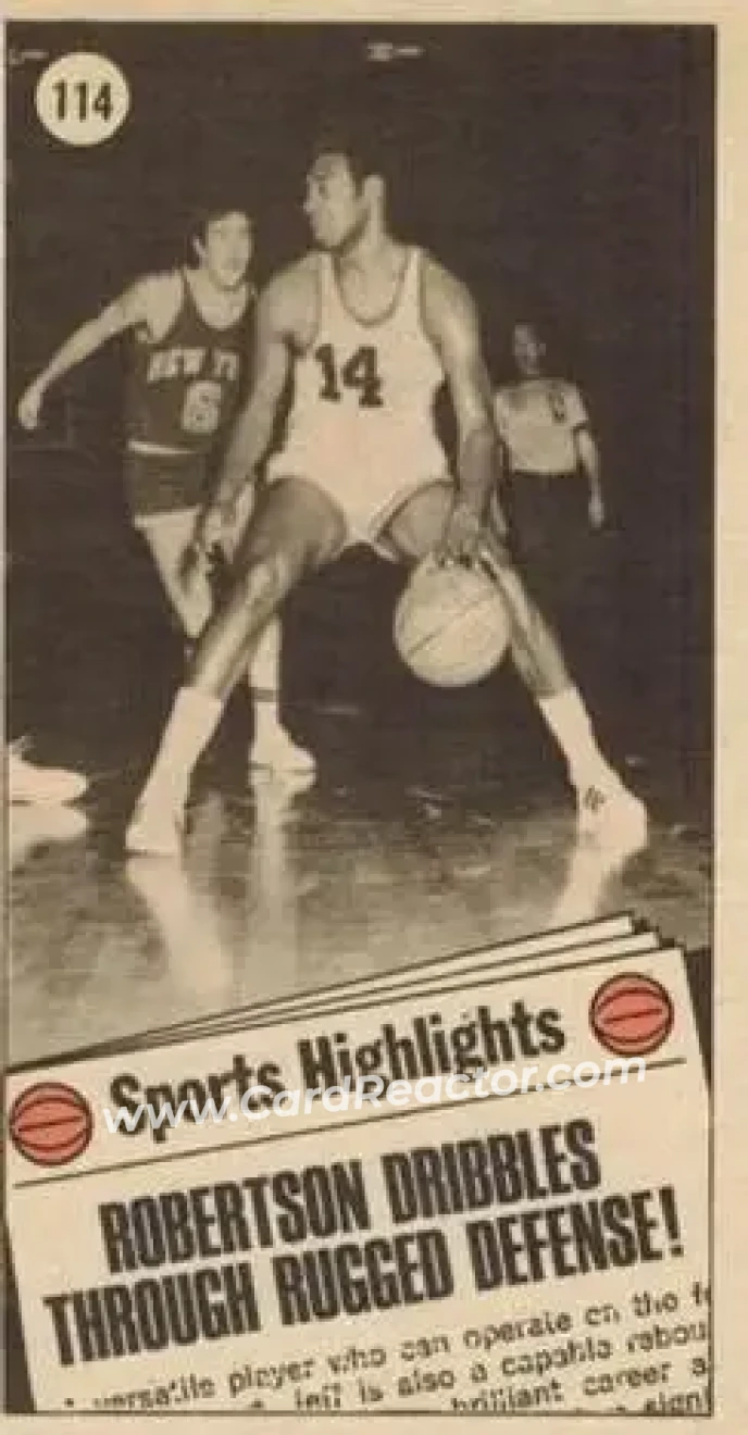 1970-71 Topps #114 - Oscar Robertson - Milwaukee Bucks - Back