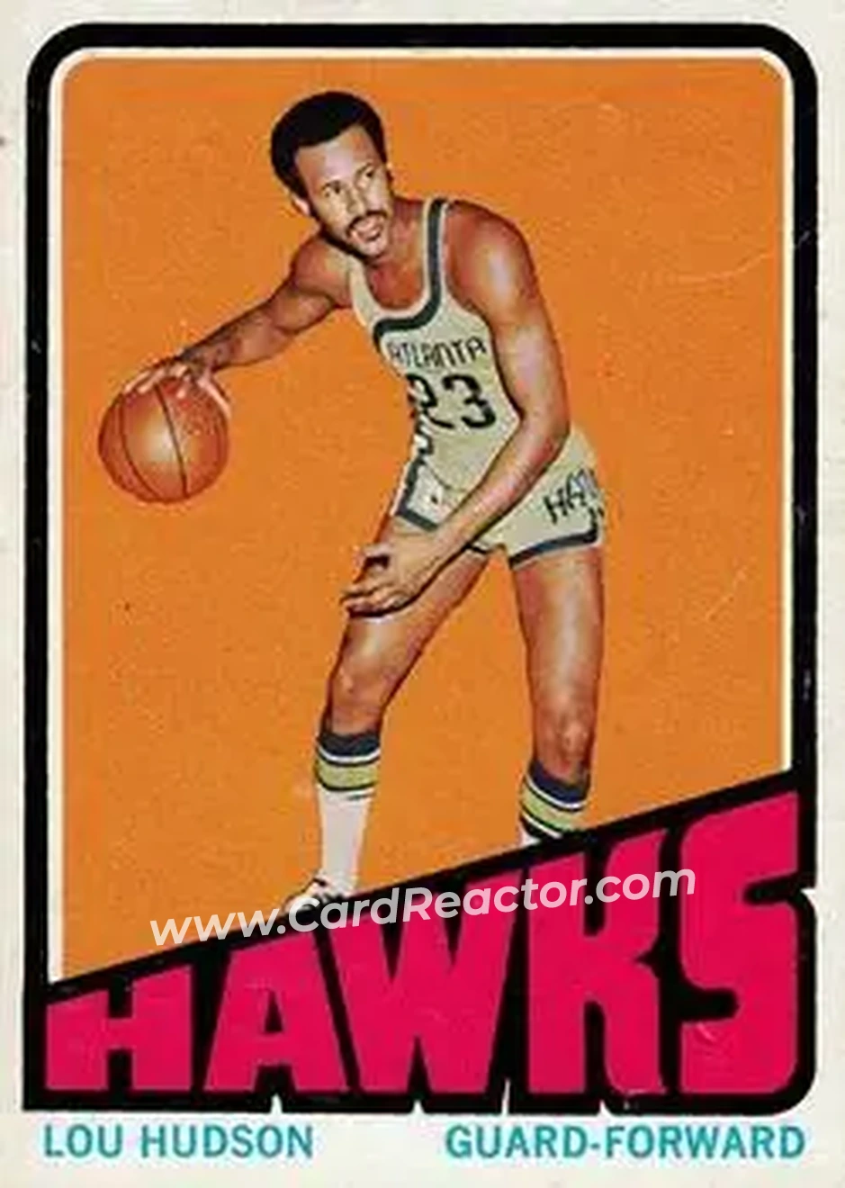 1972-73 Topps #130 - Lou Hudson - Atlanta Hawks - Front