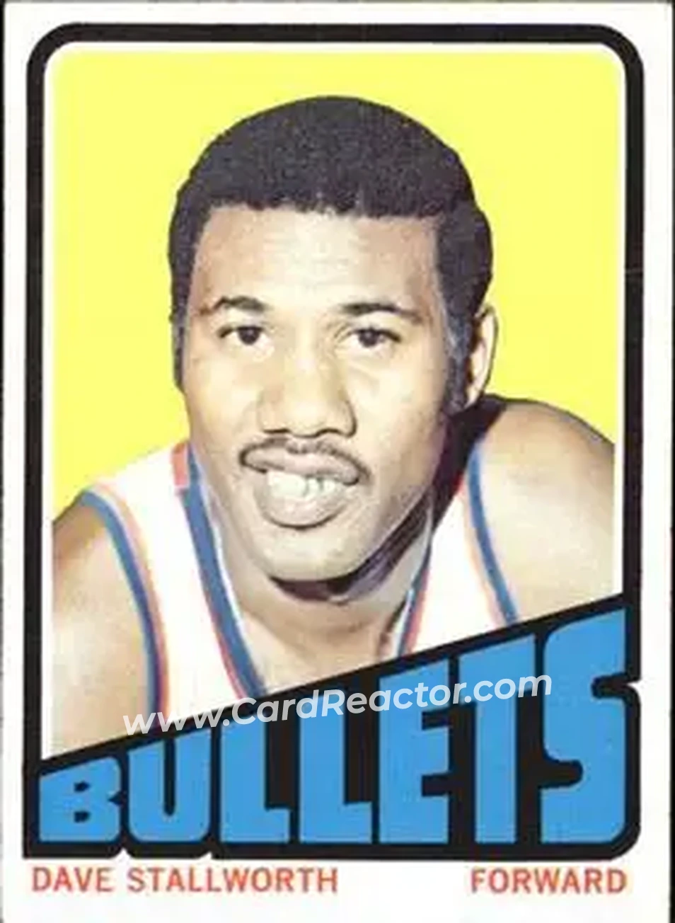 1972-73 Topps #132 - Dave Stallworth - Baltimore Bullets - Front