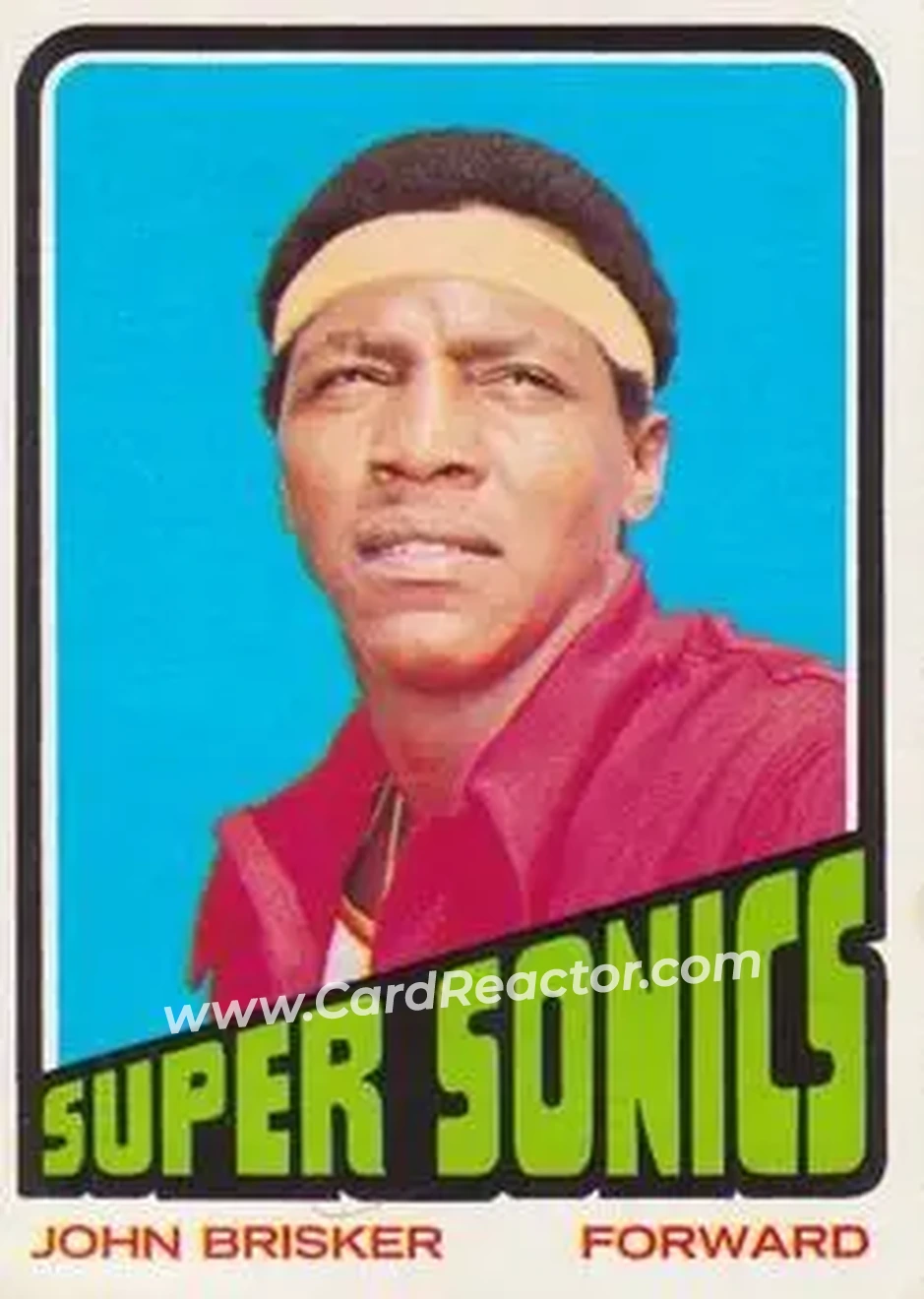 1972-73 Topps #135 - John Brisker - Seattle SuperSonics - Front