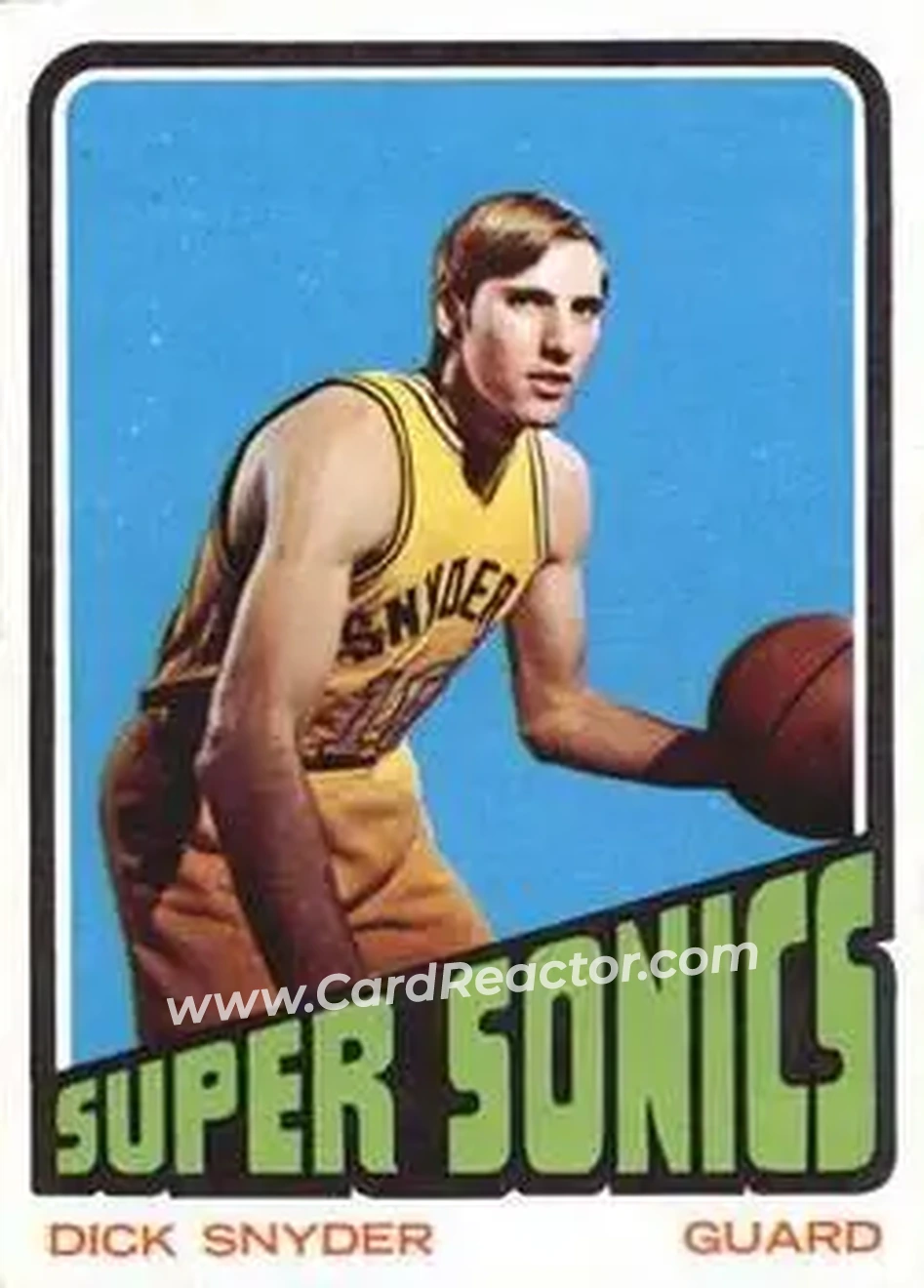 1972-73 Topps #136 - Dick Snyder - Seattle SuperSonics - Front 1972-73 Topps #136 - Dick Snyder - Seattle SuperSonics - Front