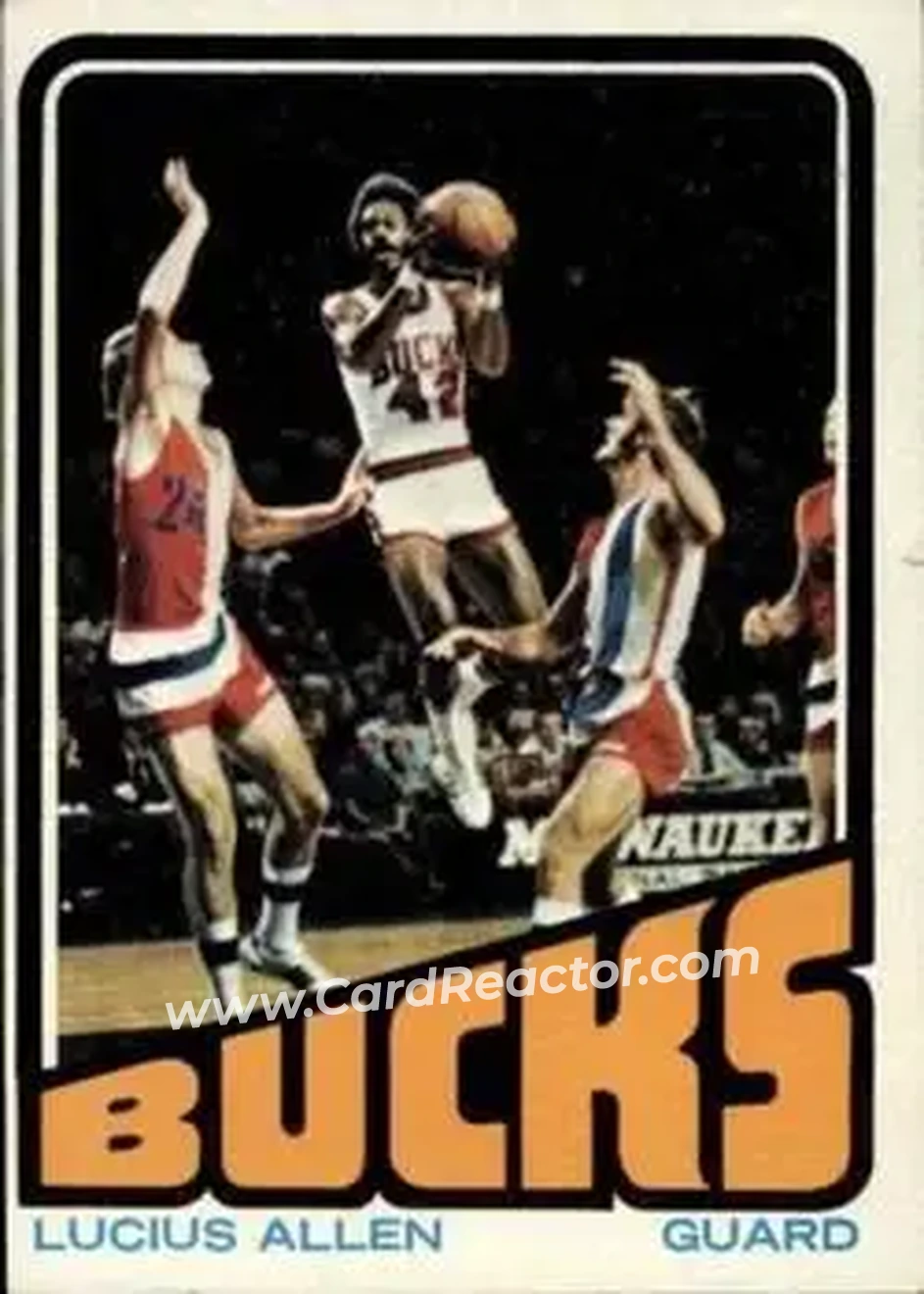 1972-73 Topps #145 - Lucius Allen - Milwaukee Bucks - Front