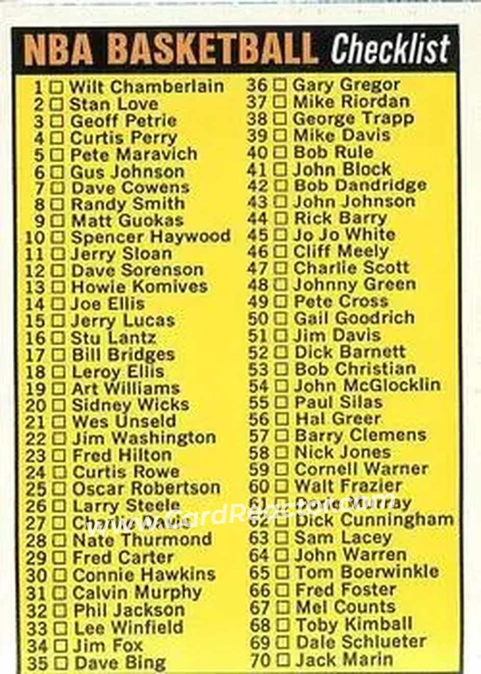 1972-73 Topps #160 - Card #160 - Front