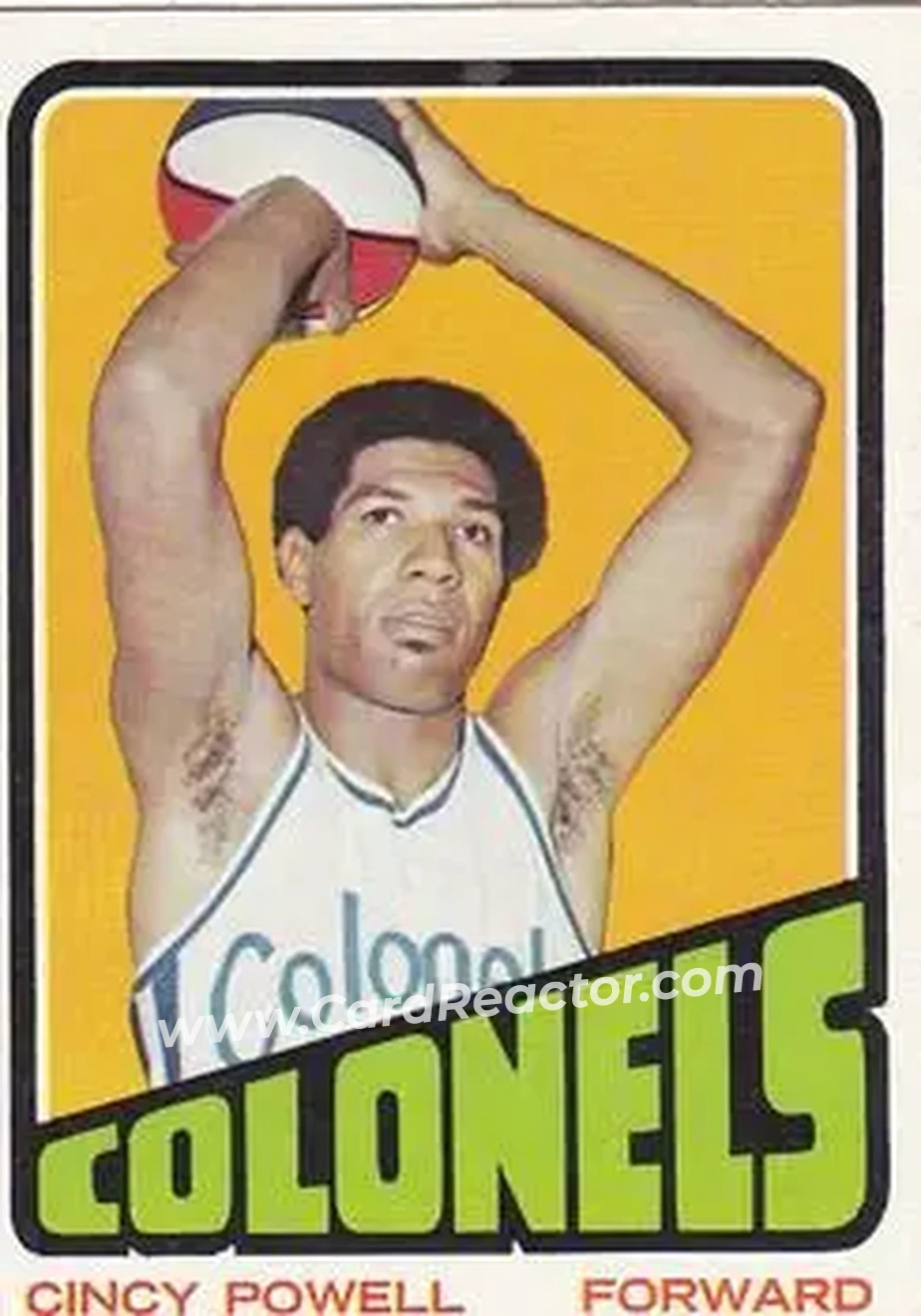1972-73 Topps #189 - Cincy Powell - Kentucky Colonels - Front