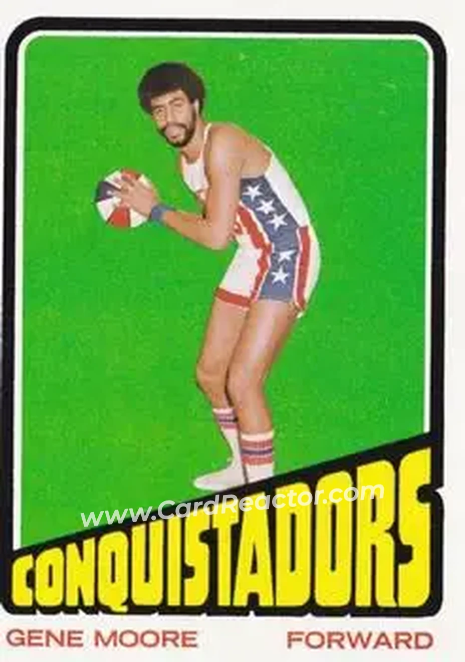1972-73 Topps #201 - Gene Moore - San Diego Conquistadors - Front 1972-73 Topps #201 - Gene Moore - San Diego Conquistadors - Front