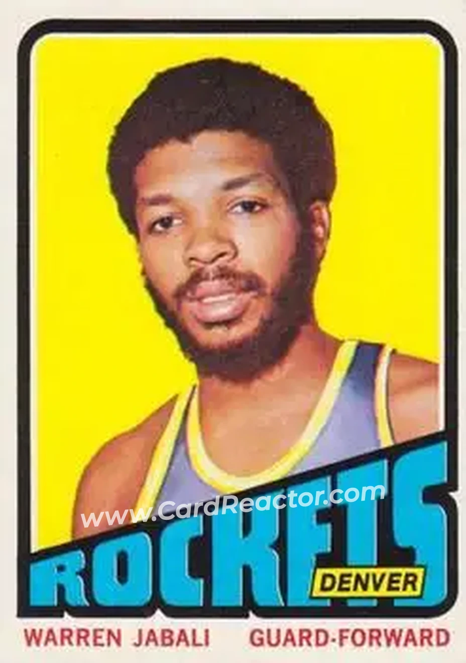 1972-73 Topps #205 - Warren Armstrong - Denver Rockets - Front