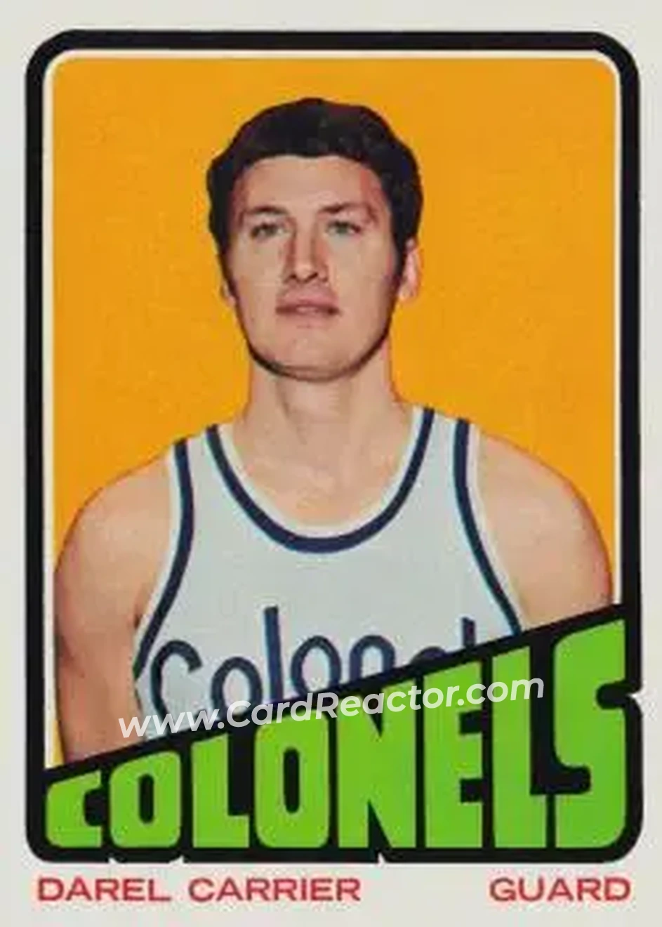 1972-73 Topps #207 - Darel Carrier - Kentucky Colonels - Front