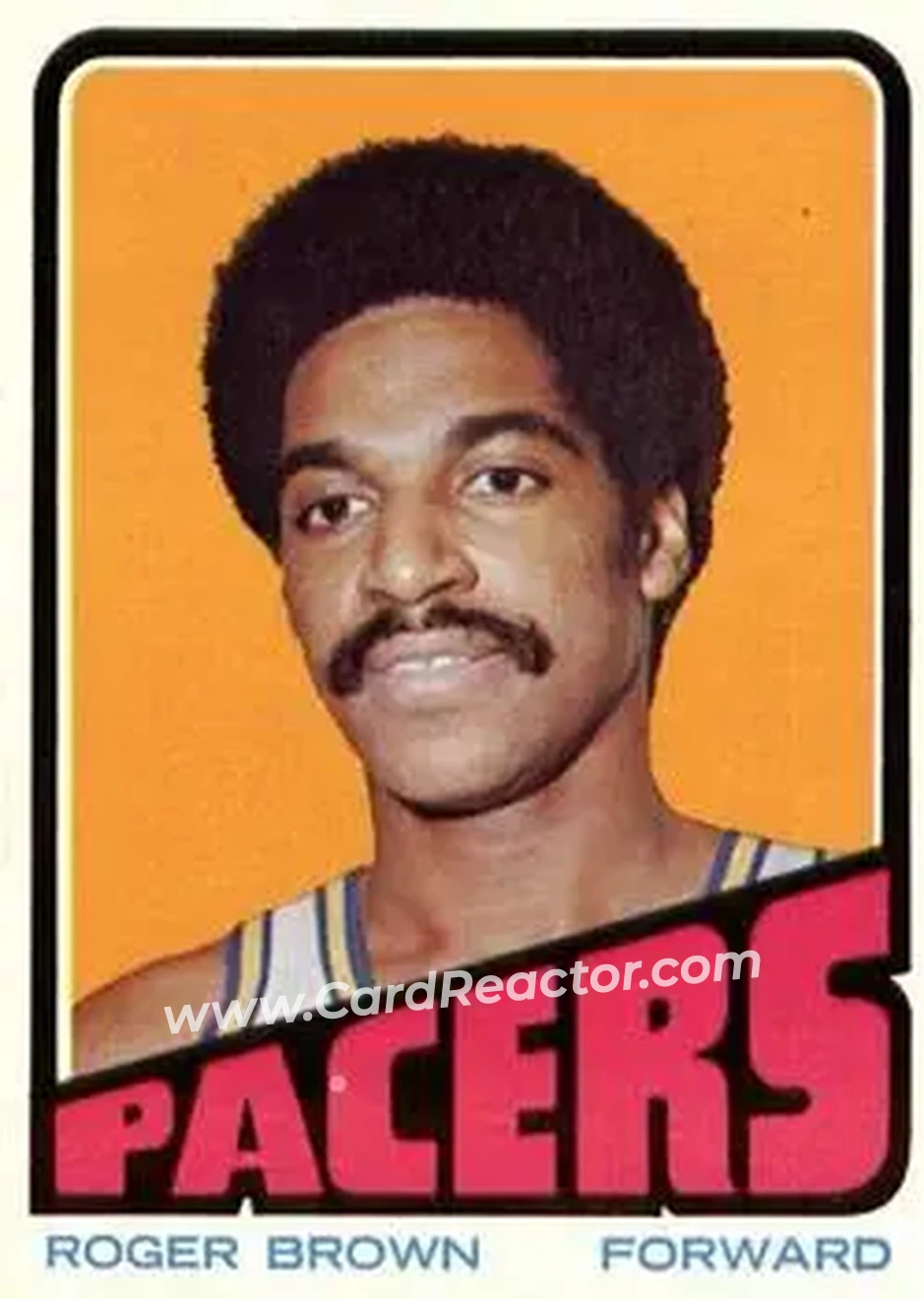 1972-73 Topps #210 - Roger Brown - Indiana Pacers - Front
