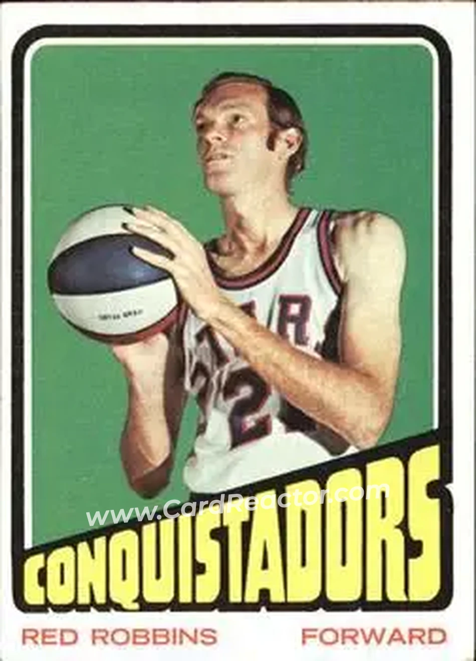1972-73 Topps #212 - Red Robbins - San Diego Conquistadors - Front