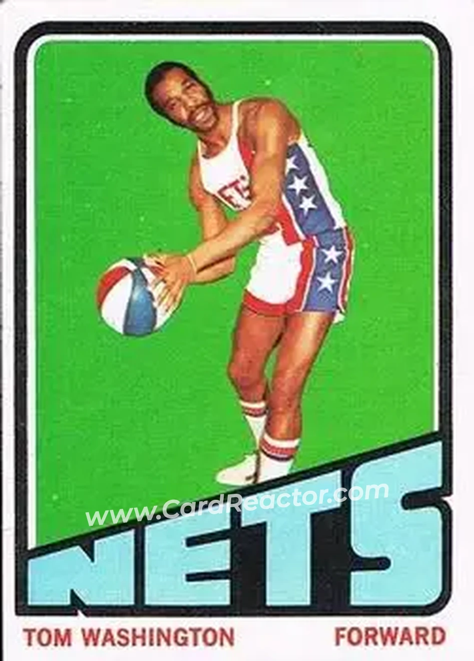 1972-73 Topps #240 - Tom Washington - New York Nets - Front