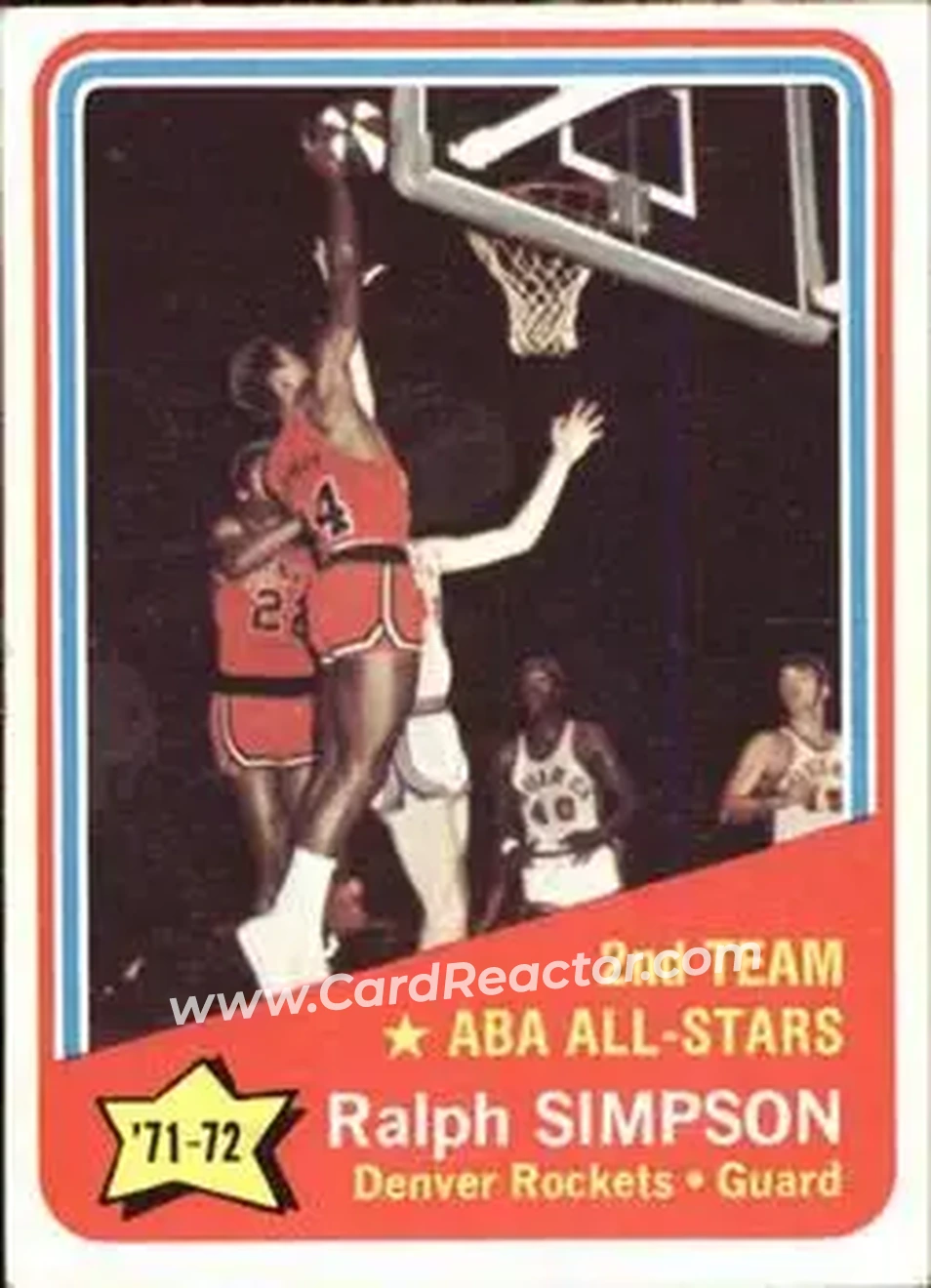 1972-73 Topps #257 - Ralph Simpson - Denver Rockets - Front 1972-73 Topps #257 - Ralph Simpson - Denver Rockets - Front