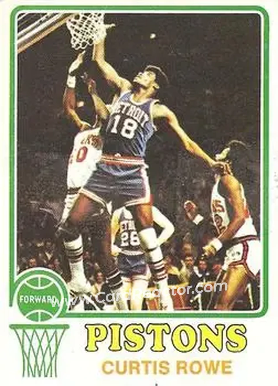 1973-74 Topps #127 - Curtis Rowe - Detroit Pistons - Front