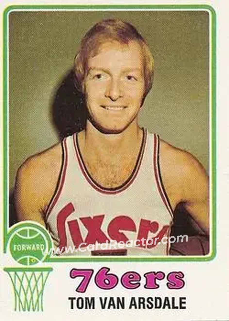 1973-74 Topps #146 - Tom Van Arsdale - Philadelphia 76ers - Front