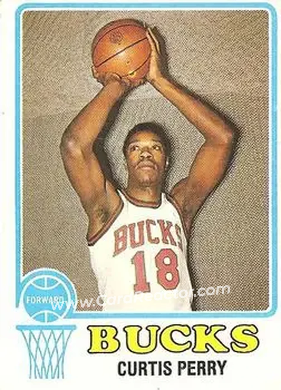 1973-74 Topps #148 - Curtis Perry - Milwaukee Bucks - Front 1973-74 Topps #148 - Curtis Perry - Milwaukee Bucks - Front