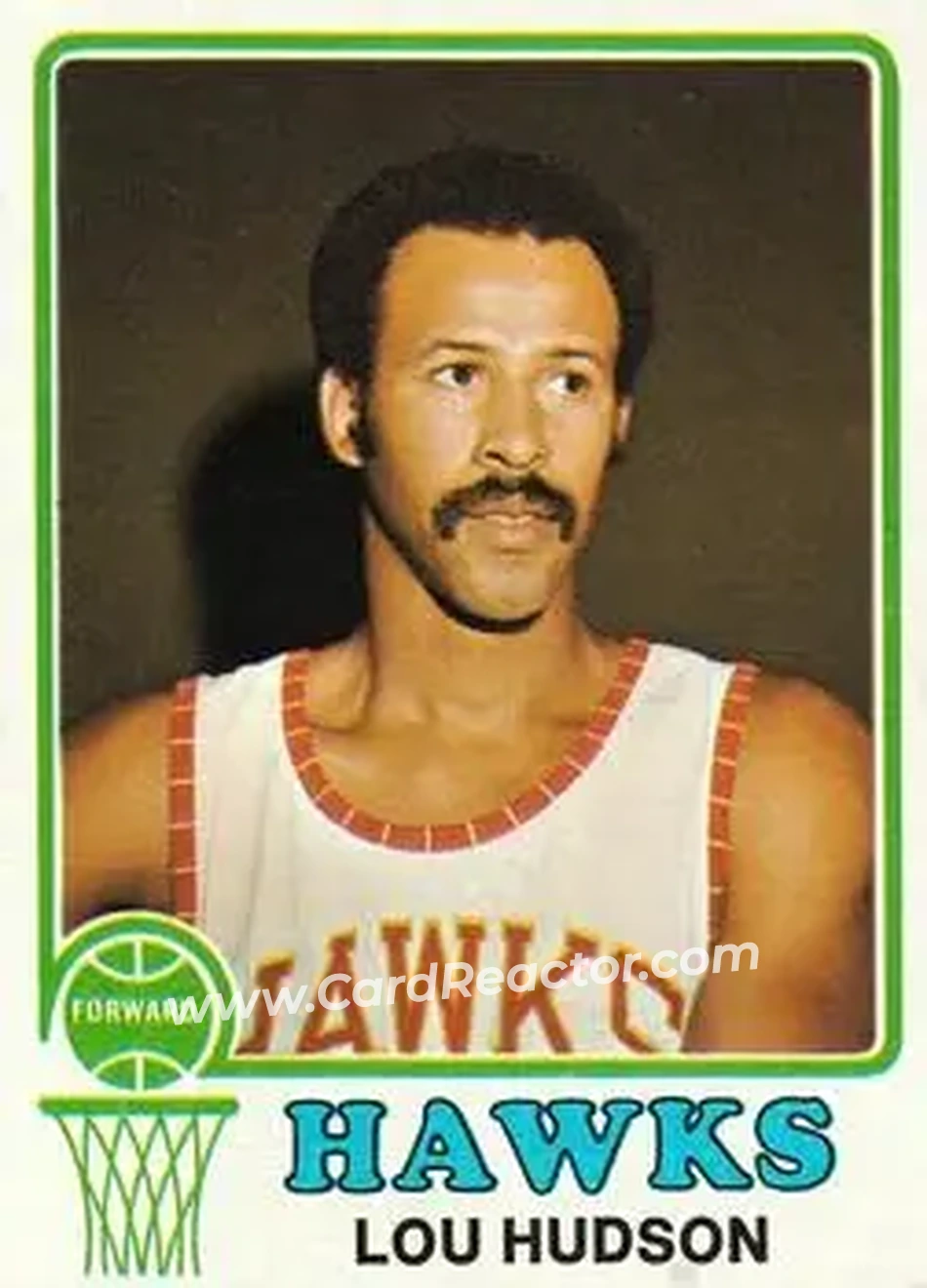 1973-74 Topps #150 - Lou Hudson - Atlanta Hawks - Front 1973-74 Topps #150 - Lou Hudson - Atlanta Hawks - Front