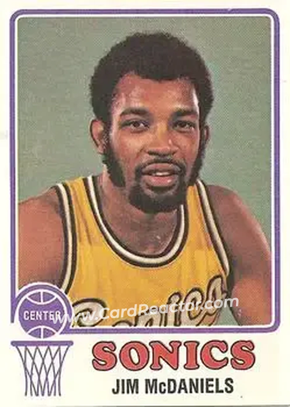 1973-74 Topps #152 - Jim McDaniels - Seattle SuperSonics - Front