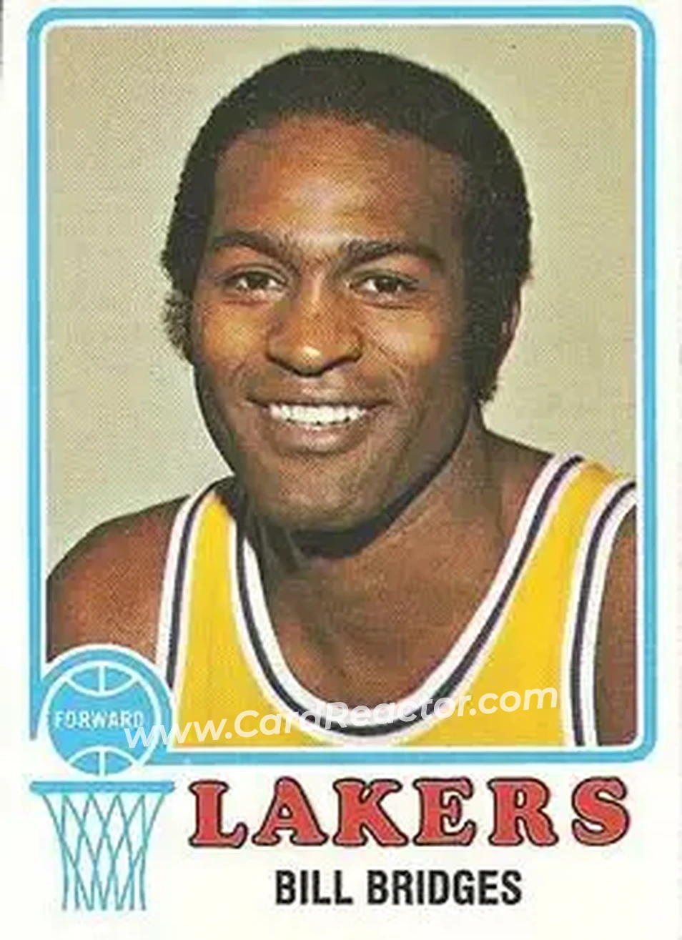 1973-74 Topps #174 - Bill Bridges - Los Angeles Lakers - Front